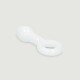 Small Glass Anal Plug with Handle - White by Sexopolis