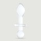 Rocker Glass Butt Plug -  White by Sexopolis