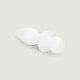 Rocker Glass Butt Plug -  White by Sexopolis