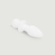 Rocker Glass Butt Plug -  White by Sexopolis