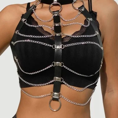 Harness Punk All Match Trend Collar Belt Performance Jewelry Necklace