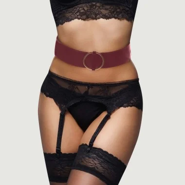Δέσιμο Μέσης με Κρίκο Halo Waist Belt with Connector - Μπορντώ