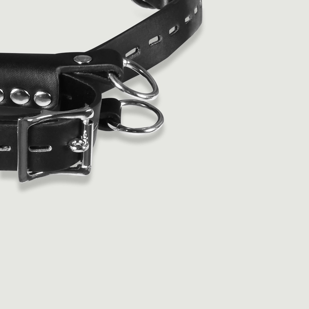 Kneeling Thigh Cuff Set - Black by Sexopolis