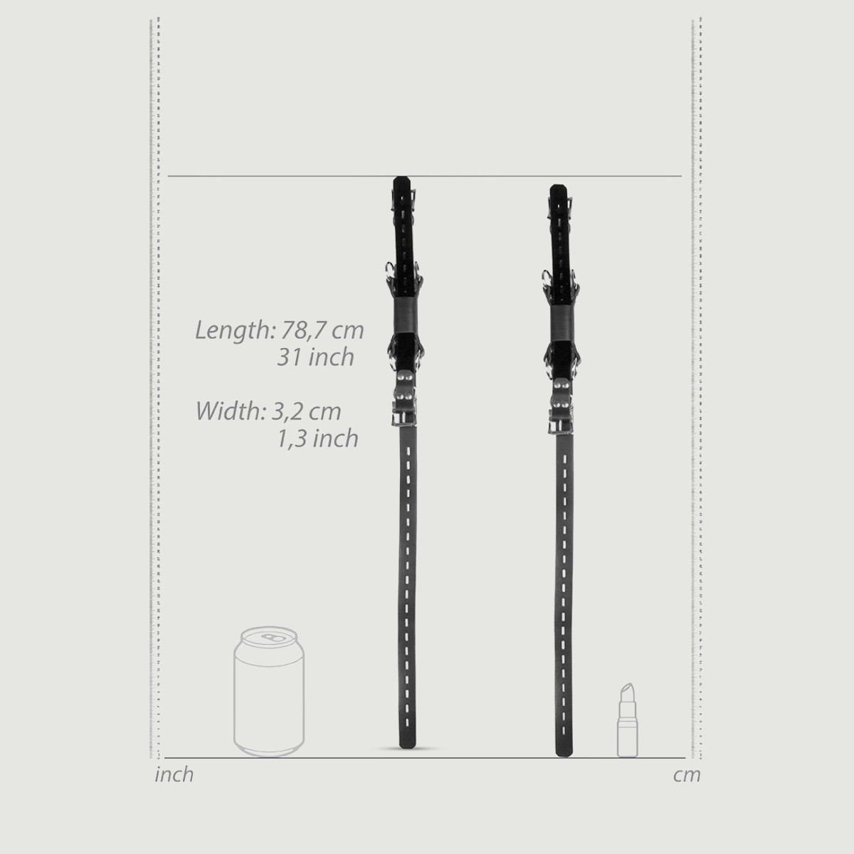 Kneeling Thigh Cuff Set - Black by Sexopolis