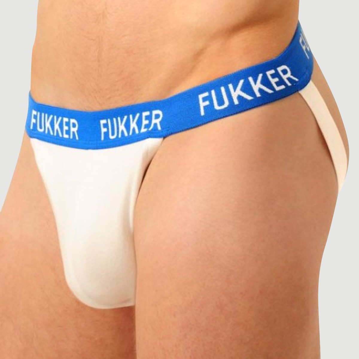 Ανδρικό Jockstrap Fukker - Λευκό/Μπλε by Sexopolis