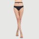 Plus Size Long Sheer Tight Fence Net Pantyhose - Black by Sexopolis