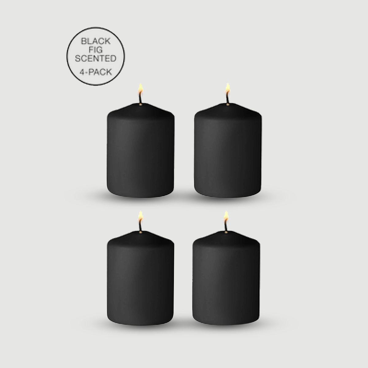 Disobedient Tease Candles Fig Scented 4 Pieces - Black by Sexopolis
