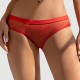 Netted Open Back Hipster Panty - Red by Sexopolis