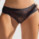 Plus Size Σέξι Δαντελωτό Σλιπ Χωρίς Καβάλο Lace Crotchless Panty - Μαύρο by Sexopolis