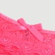 Sexy Plus Size Lace Crotchless Panty - Pink by Sexopolis