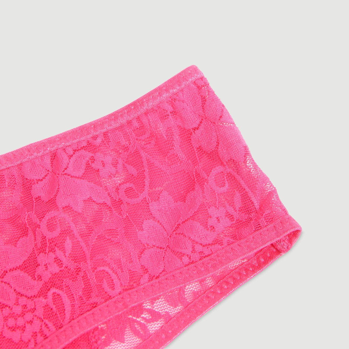 Sexy Plus Size Lace Crotchless Panty - Pink by Sexopolis