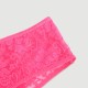 Sexy Plus Size Lace Crotchless Panty - Pink by Sexopolis
