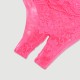 Sexy Plus Size Lace Crotchless Panty - Pink by Sexopolis