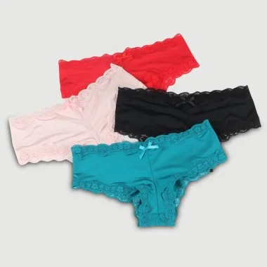 Σετ Σλιπ Δαντέλας 4 in 1 Box High Quality Comfortable Lace Panty 4 in 1 Box