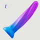 Wave & Curved Silicone Dildo With Suction Cup - Multicolour by Sexopolis