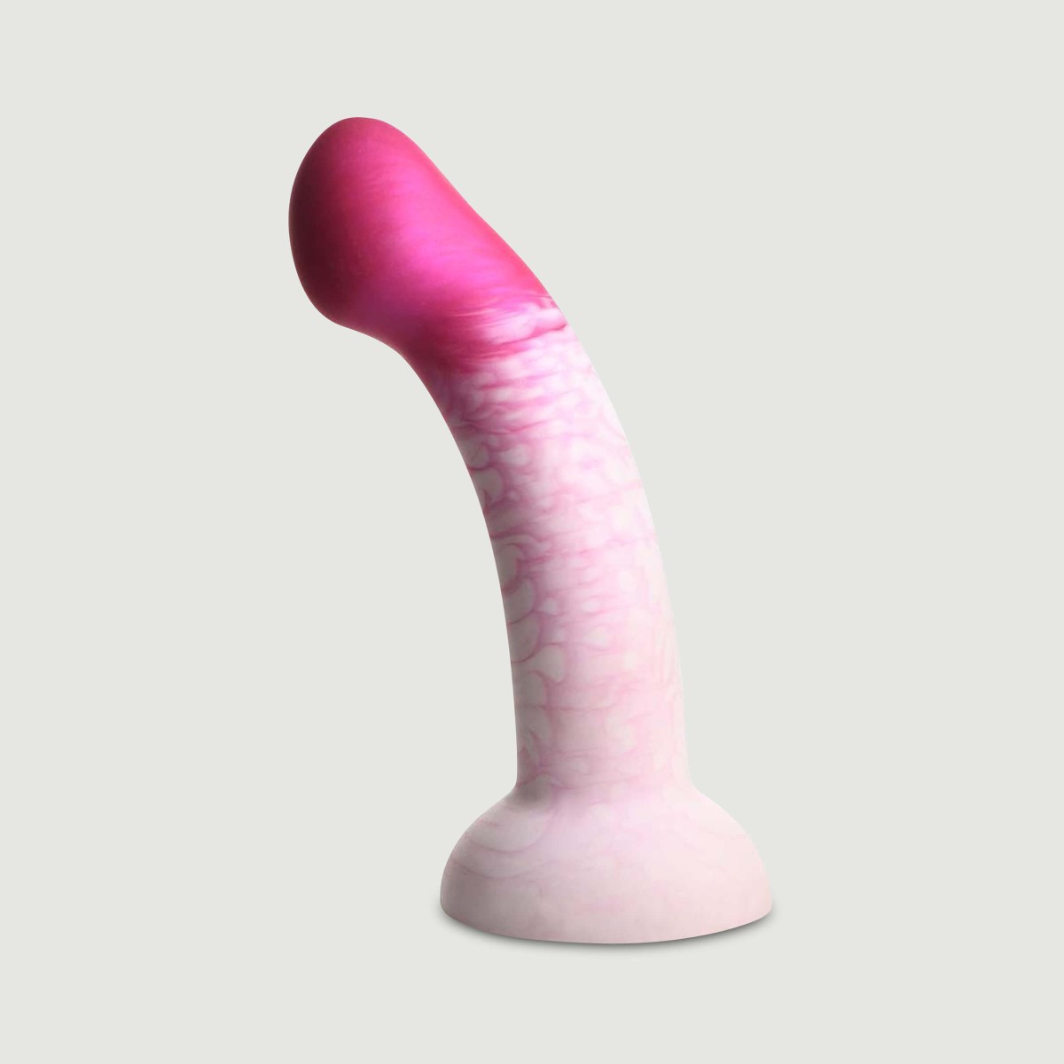 Κυρτό Dildo Σιλικόνης με Βεντούζα G-Swirl G-Spot Curved Silicone Dildo with Suction Cup - Ροζ by Sexopolis