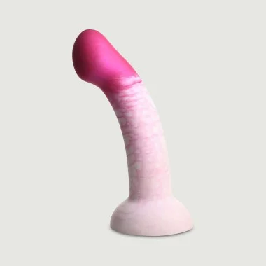 Κυρτό Dildo Σιλικόνης με Βεντούζα G-Swirl G-Spot Curved Silicone Dildo with Suction Cup - Ροζ