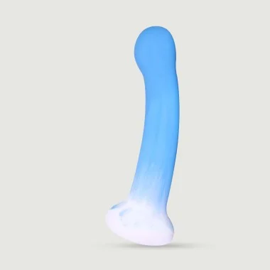 Κυρτό Dildo Σιλικόνης με Βεντούζα Nikita 18 cm Curved Classic Silicone Dildo with Suction Cup - Μπλε