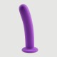 Κυρτό Λείο Dildo Σιλικόνης με Βεντούζα Beginners Basic Large Smooth Silicone Dildo with Suction Cup - Μωβ by Sexopolis