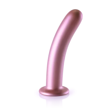 Λείο Κυρτό Dildo Σιλικόνης με Βεντούζα G-Spot 17 cm Smooth Silicone Dildo with Suction Cup - Ροζ