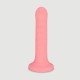 Λείο Κυρτό Dildo Σιλικόνης με Βεντούζα Leon 18 cm Smooth Curved Classic Silicone Dildo with Suction Cup - Ροζ by Sexopolis