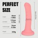Λείο Κυρτό Dildo Σιλικόνης με Βεντούζα Leon 18 cm Smooth Curved Classic Silicone Dildo with Suction Cup - Ροζ by Sexopolis