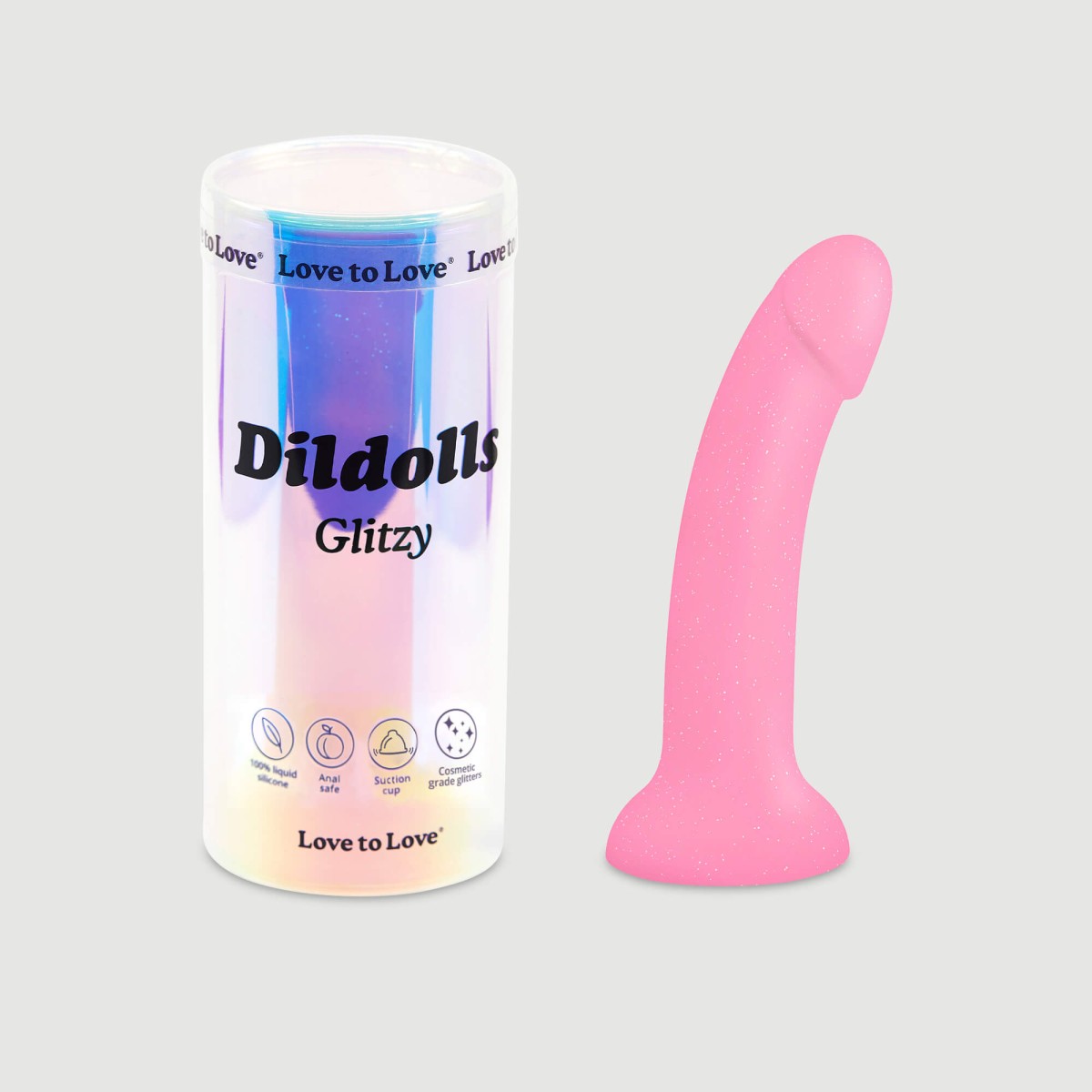 Premium Dildo Σιλικόνης με Βεντούζα Dildolls Glitzy Premium Silicone Dildo with Suction Cup - Ροζ by Sexopolis