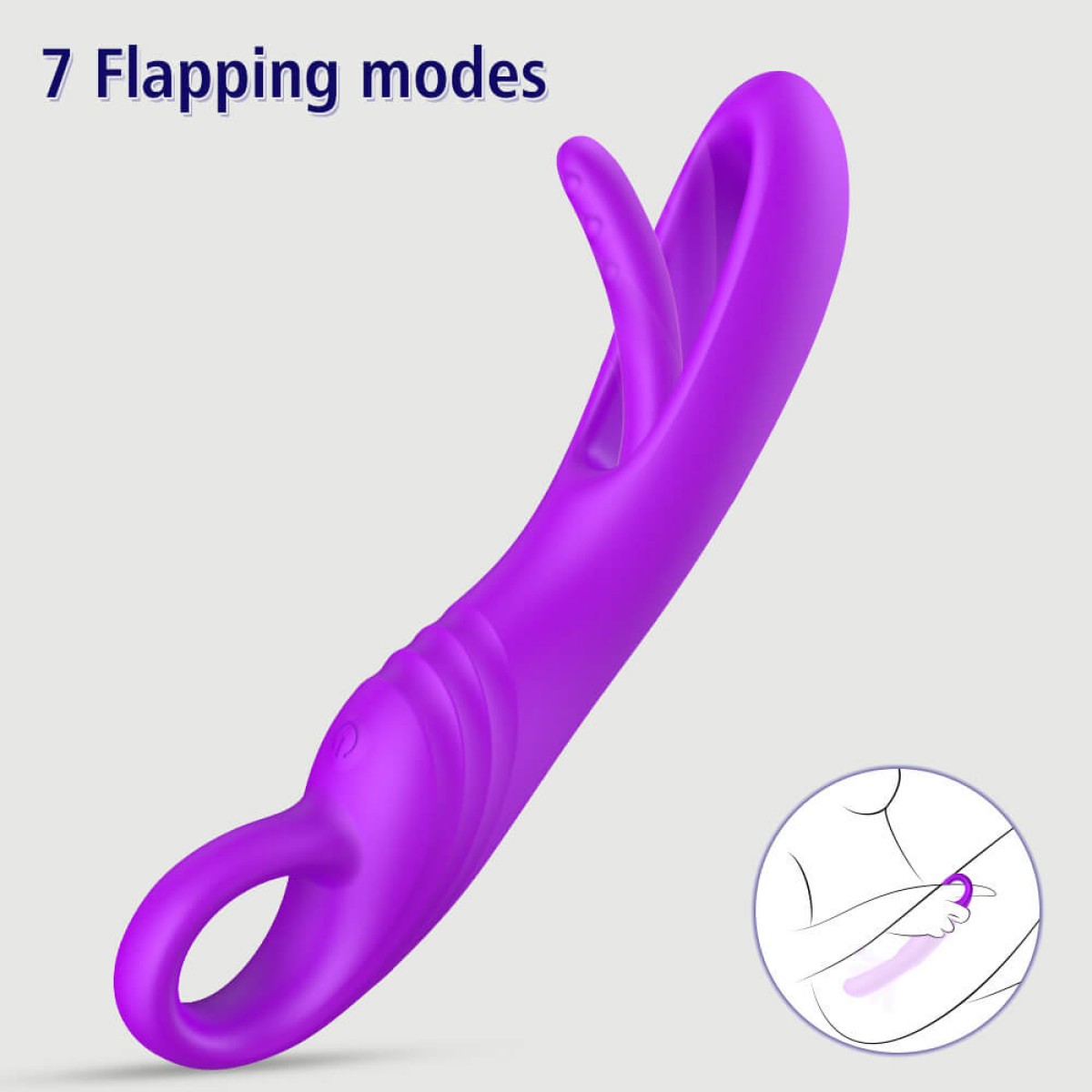 The G-Slapper Silicone Slapping Ergonomic Vibrator - Purple by Sexopolis