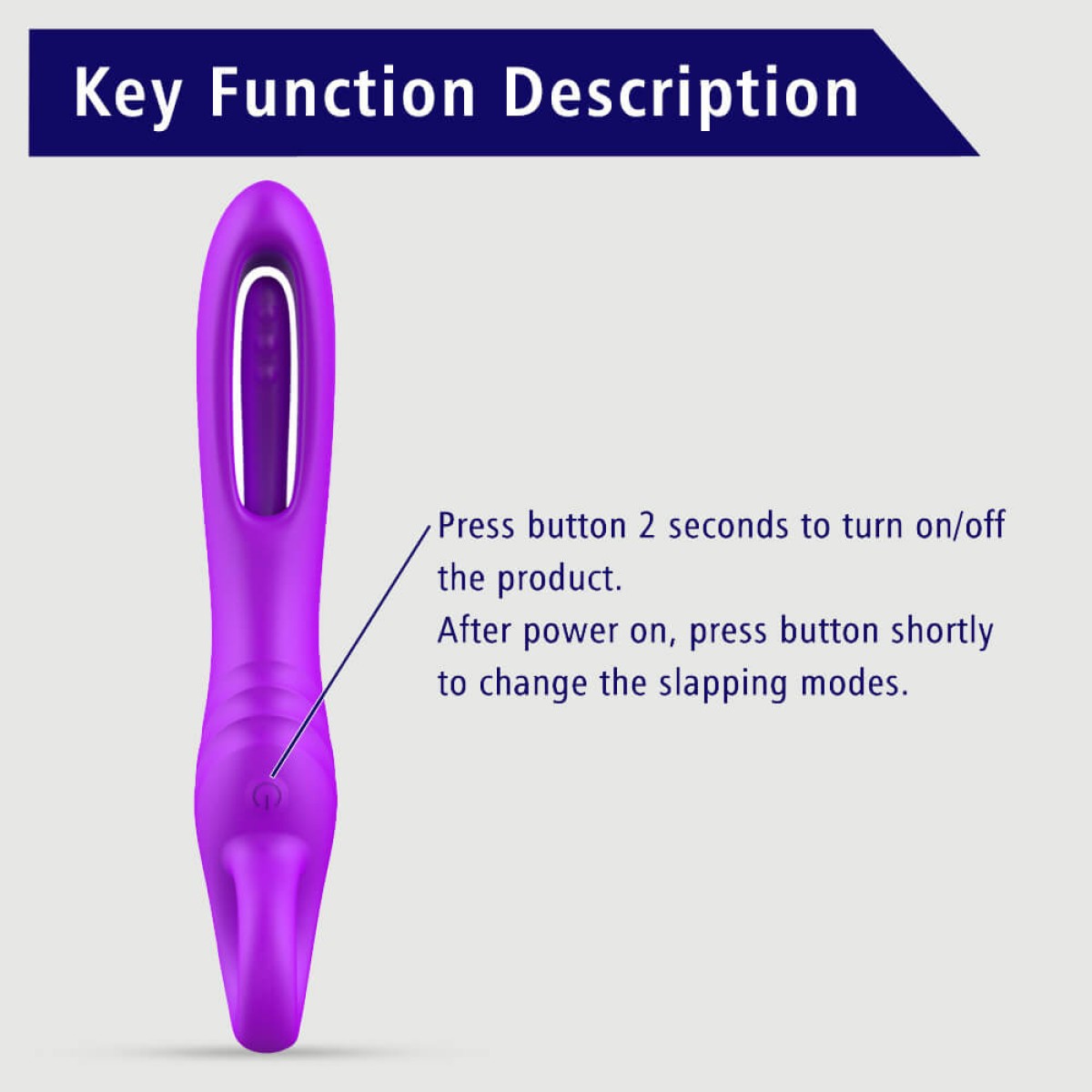 The G-Slapper Silicone Slapping Ergonomic Vibrator - Purple by Sexopolis