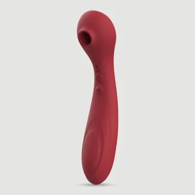 Αναρροφητής Σιλικόνης & Δονητής 2 σε 1 Gemini Premium Clitoral Suction Stimulator & Vibrator 2 in 1 - Κόκκινος