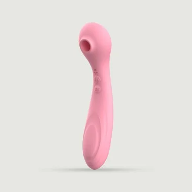 Αναρροφητής Σιλικόνης & Δονητής 2 σε 1 Gemini Premium Clitoral Suction Stimulator & Vibrator 2 in 1 - Ροζ