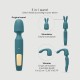 R-Evolution Premium Silicone 3 in 1 Massage Vibrating Wand - Green by Sexopolis
