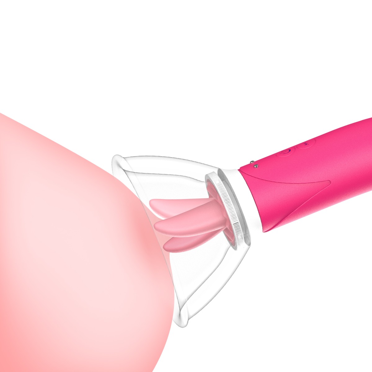 Δονούμενη Γλώσσα & Δονητής 2 Σε 1 Double The Pleasure 2 In 1 Clitoral Tongue With Silicone Vibrator - Ροζ by Sexopolis