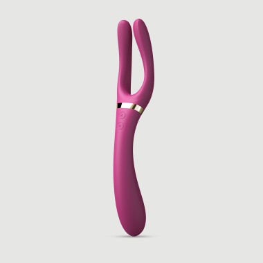 Premium Ευλύγιστος Δονητής Σιλικόνης Infinite Joy Flexible Silicone Double Tip Vibrator - Μωβ