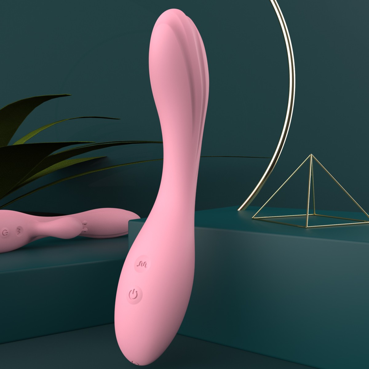 Κυρτός Δονητής Σημείου G Σιλικόνης με Κυματισμό Tigi Curved Wavy Premium Silicone G-Spot Vibrator - Ροζ by Sexopolis