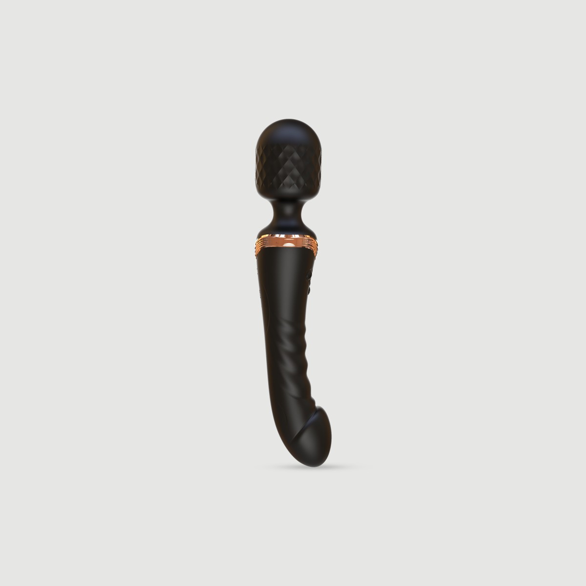 My Personal Massager Double Stimulation 2 In 1 Silicone Wand Massager & Vibrator - Black by Sexopolis