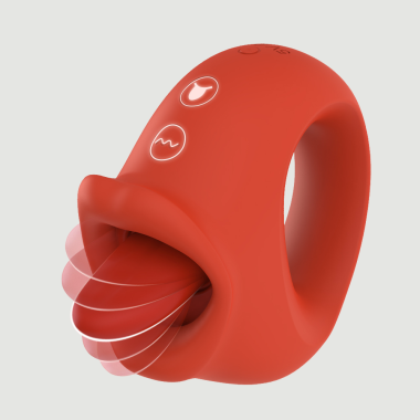 Δονούμενη Γλώσσα 10 Ταχυτήτων Sexopolis Eros 10 Function Vibrating Tongue Clitoral Stimulator - Κόκκινη