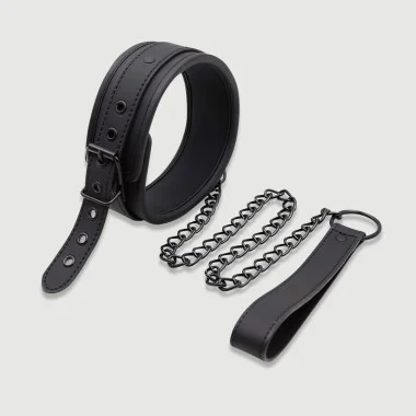 Κολάρο Με Εσωτερική Επένδυση & Αποσπώμενη Αλυσίδα Collar With Inner Padding & Detachable Chain – Μαύρο