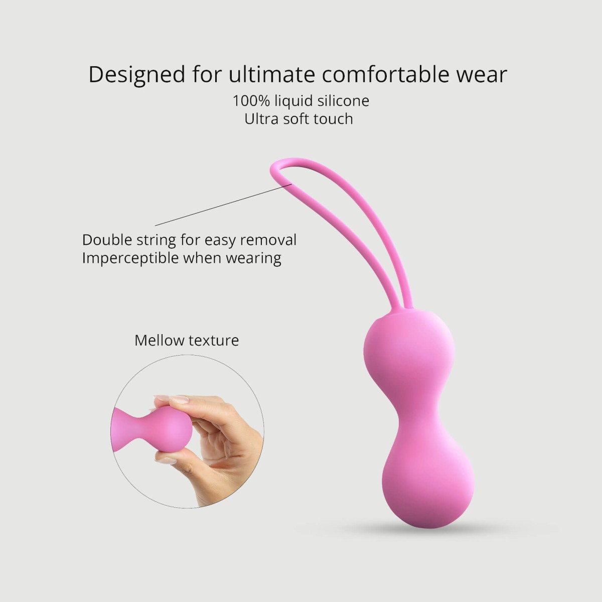 Κολπικές Μπάλες Joia Premium Silicone Kegel Balls - Ροζ by Sexopolis