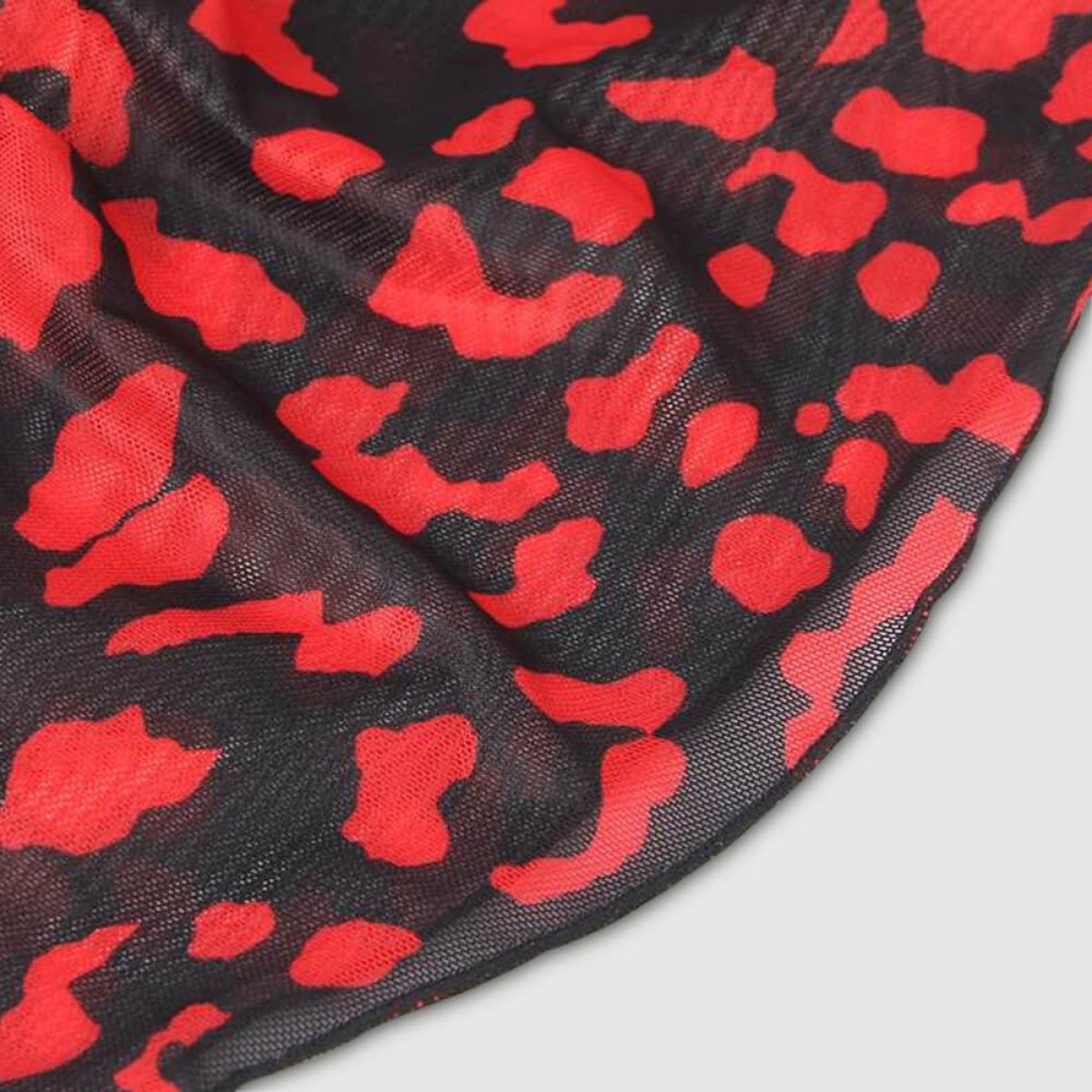 Plus Size Σέξυ Κορμάκι Με Δαντέλα & Σχέδιο Λουλουδιών Fashion Sexy Lace Floral Print Plunge Neck Teddy - Μαύρο/Κόκκινο by Sexopolis