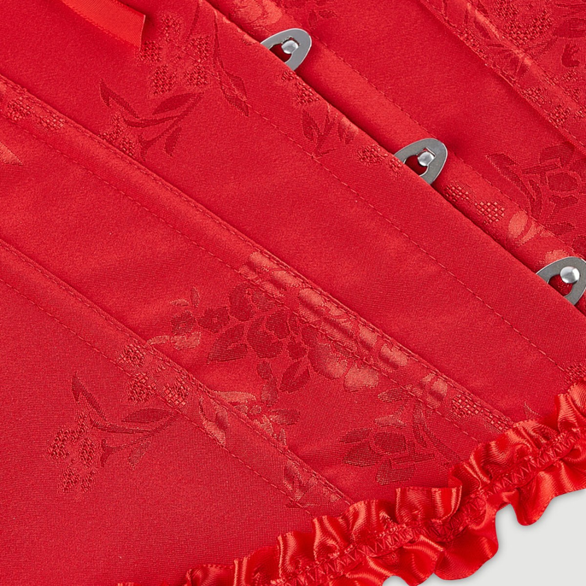 Κορσές 12-Piece Lace-Up Palace Corset Kit with Steel Buckles & Plastic Boning - Κόκκινο by Sexopolis