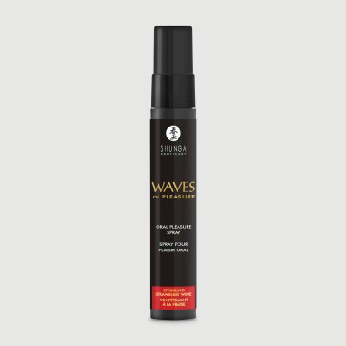 Shunga Waves Of Pleasure Stimulating Oral Sex Spray Strawberry Champagne Flavored - 20 ml