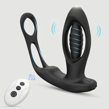 Ασύρματος Δονητής Προστάτη Σιλικόνης The Prostate Tickler Internal Ball Silicone Remote Controlled Prostate Vibrator - Μαύρος