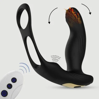 The Sway P Remote Controlled Heated Silicone Prostate Massager With Sway Motion - Black