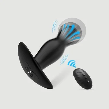 Ασύρματος Φουσκωτός Δονητής Προστάτη Orion Remote Controlled Inflating Prostate Silicone Vibrator - Μαύρος