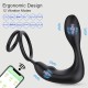 Ogma App Controlled Double Prostate Massage Vibrator with Cock Ring - Black by Sexopolis