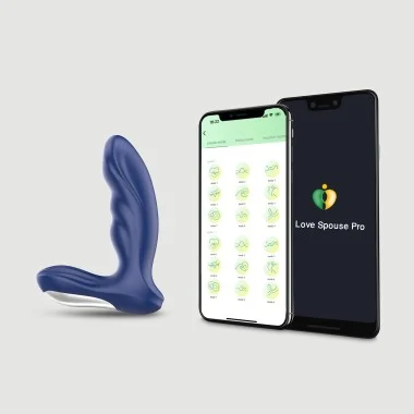 Δονητής Προστάτη Με Application Men's Elegant Silicone Application Based Prostate Massage Vibrator - Μπλε