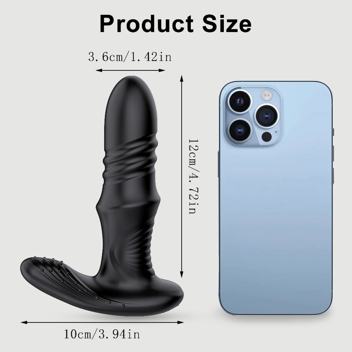 Παλινδρομικός Δονητής Προστάτη Σιλικόνης με Application Magnus App Controlled Thrusting Silicone Prostate Vibrator - Μαύρος by Sexopolis