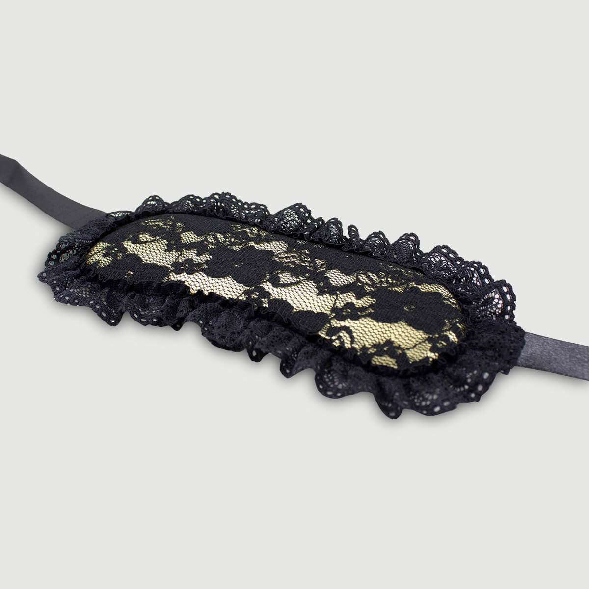 Satin Lace Blindfold – Gold by Sexopolis
