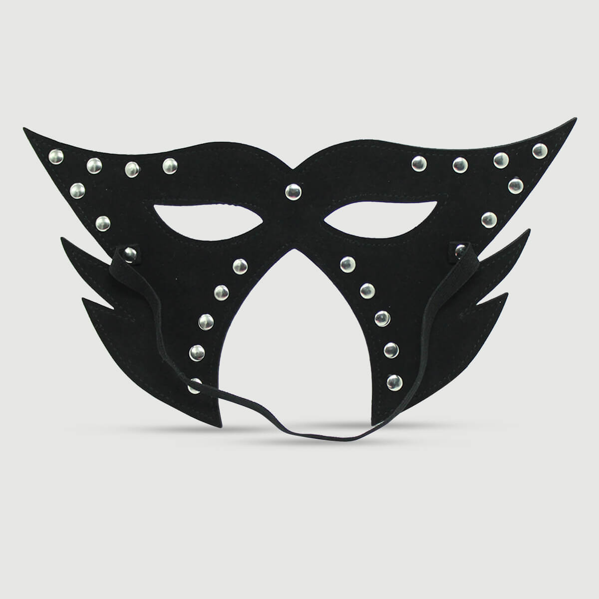 Δερμάτινη Μάσκα Ματιών Με Ανοιχτό Σχέδιο & Τρουκς Leather Open Eye Mask With Studs – Μαύρο by Sexopolis
